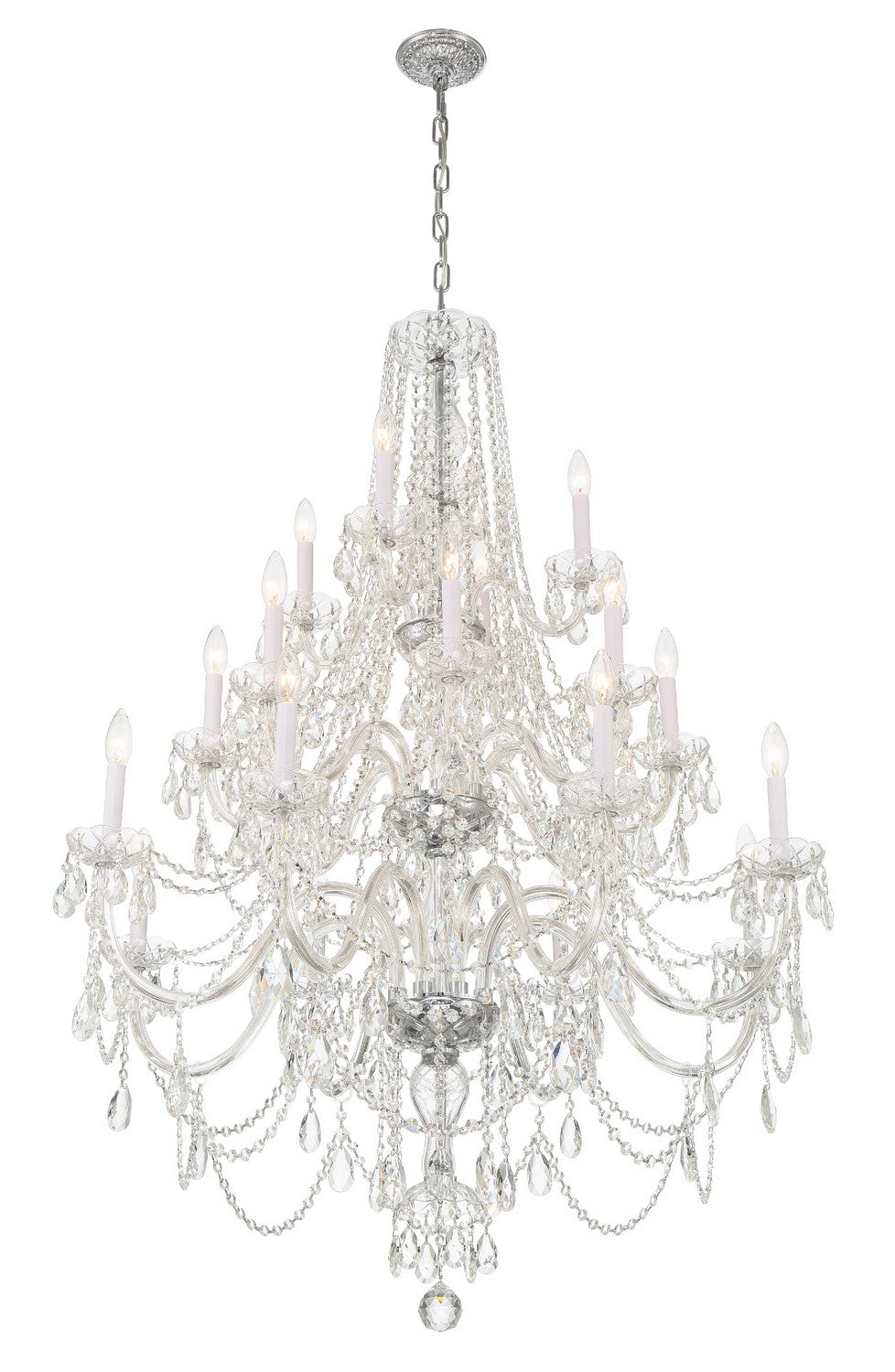 Crystorama - 1157-CH-CL-MWP - 20 Light Chandelier - Traditional Crystal - Polished Chrome