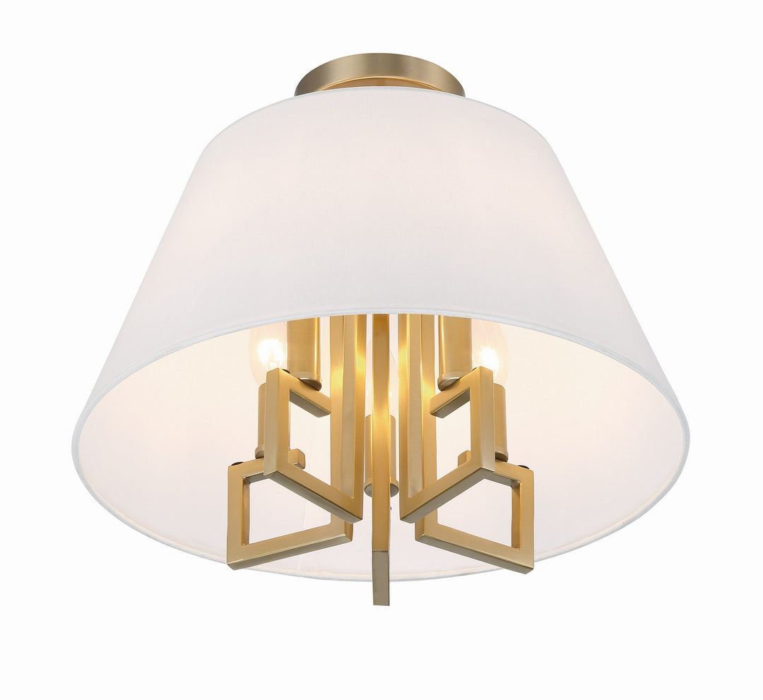 Crystorama - 2255-VG_CEILING - Five Light Semi Flush Mount - Westwood - Vibrant Gold