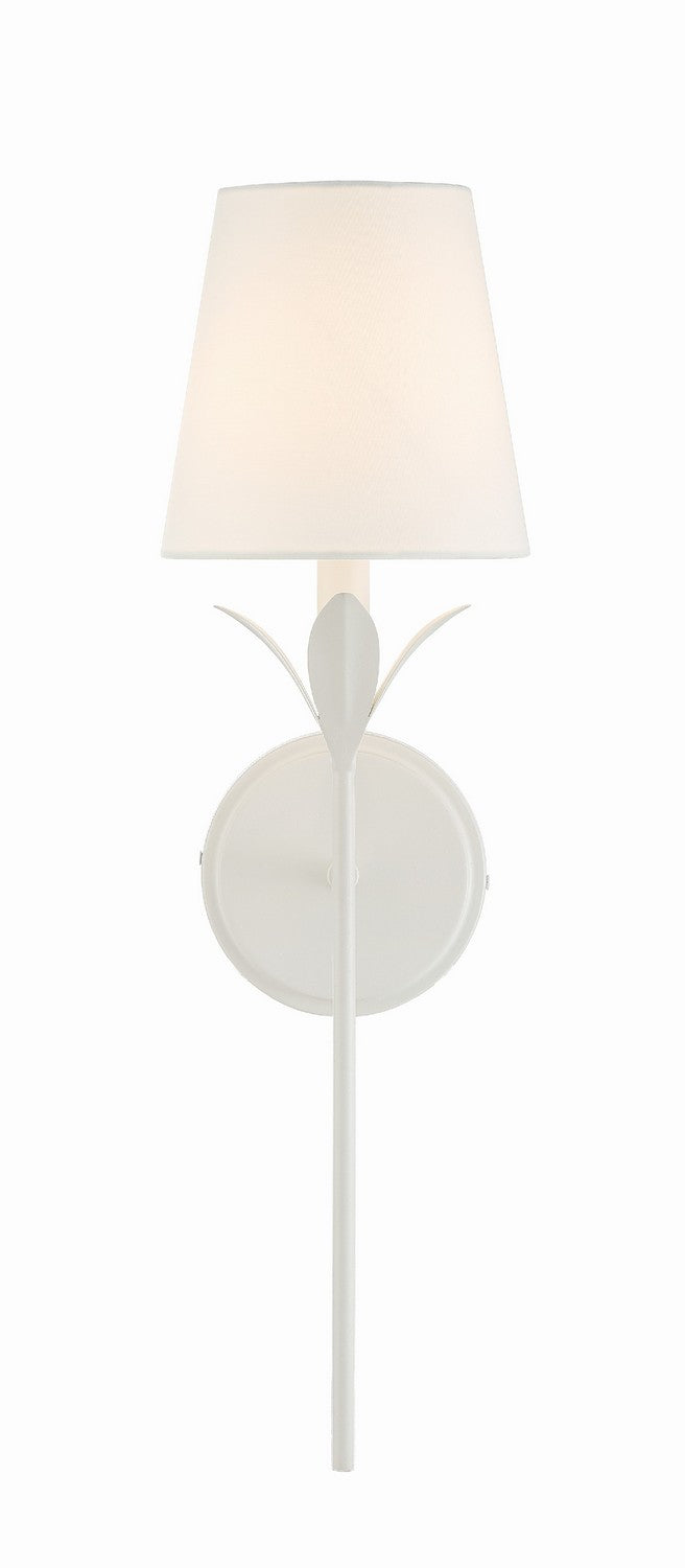 Broche One Light Wall Sconce in Matte White - available from The Lighting Shoppe, trusted by Canadian homeowners