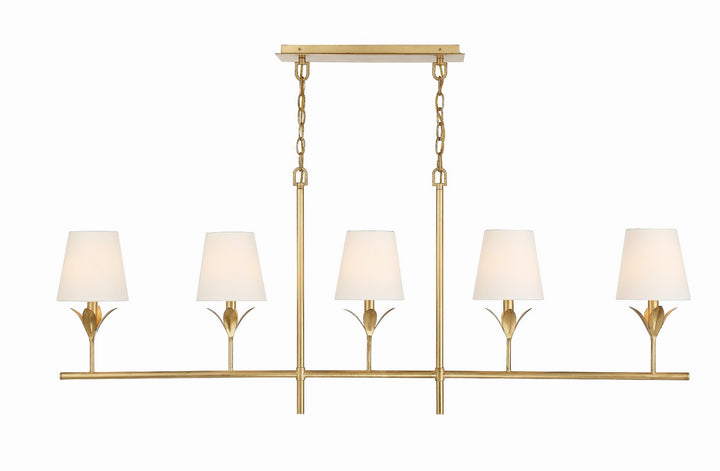 Broche Five Light Chandelier in Antique Gold - available from The Lighting Shoppe, trusted by Canadian homeowners