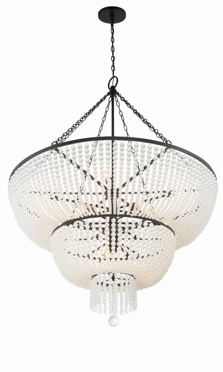 Crystorama - 614-MK - 15 Light Chandelier - Rylee - Matte Black