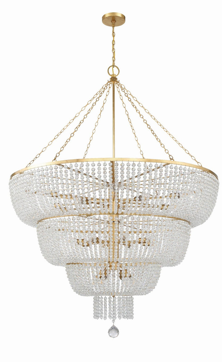 Crystorama - 618-GA - 24 Light Chandelier - Rylee - Antique Gold