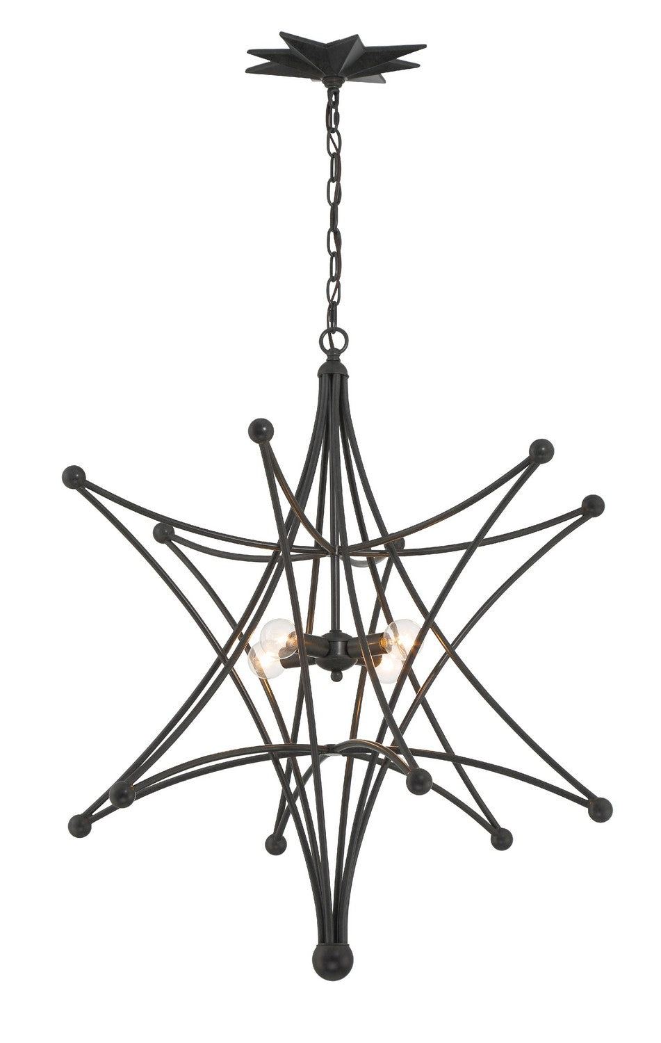 Astro Four Light Chandelier in Black - available from The Lighting Shoppe, trusted by Canadian homeowners