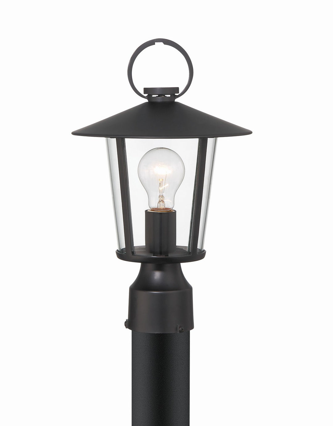 Andover One Light Outdoor Post Mount in Matte Black - available from The Lighting Shoppe, trusted by Canadian homeowners