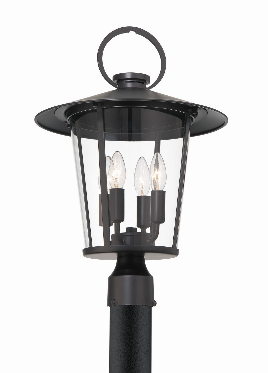 Andover Four Light Outdoor Post Mount in Matte Black - available from The Lighting Shoppe, trusted by Canadian homeowners