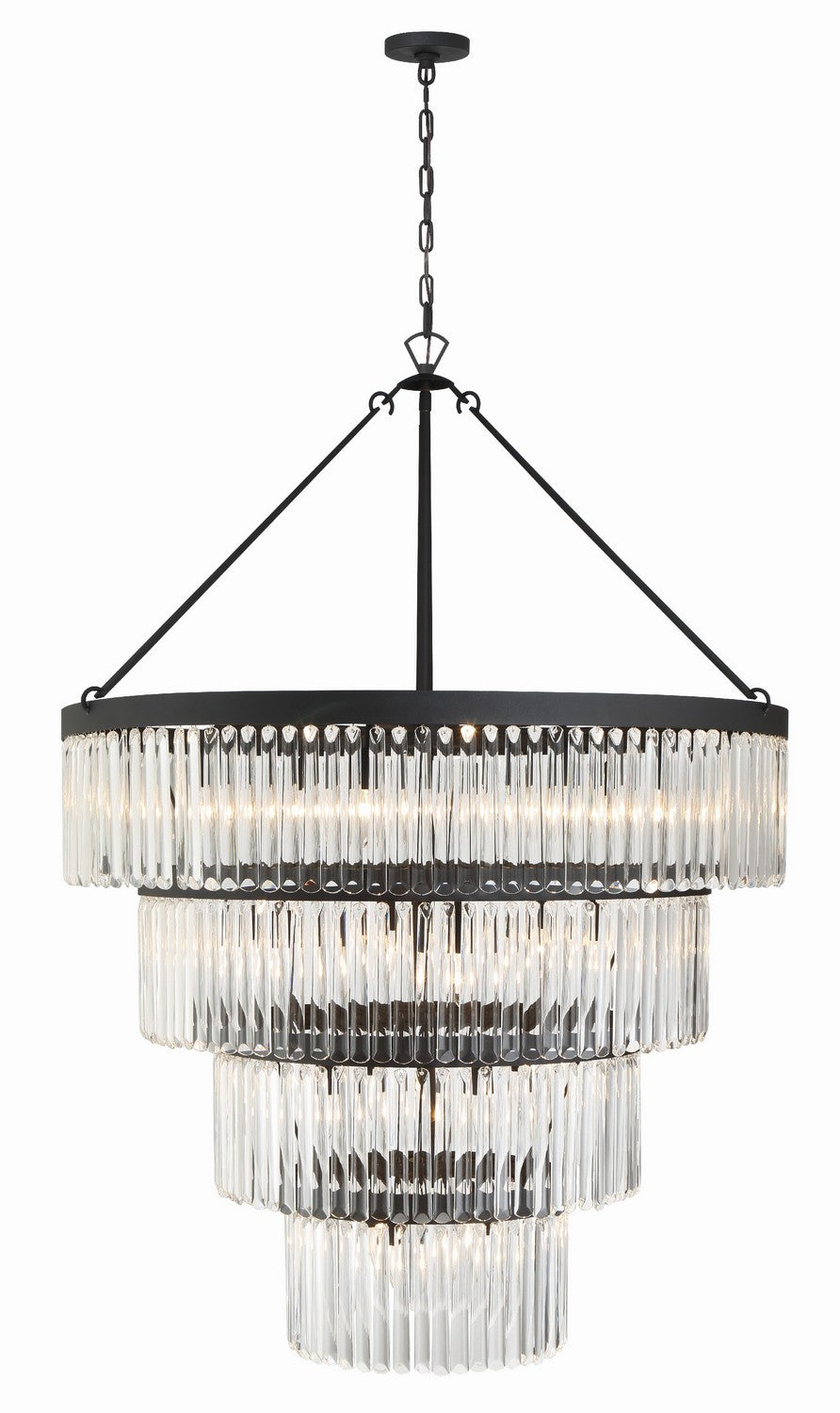 Emory 22 Light Chandelier in Black Forged - available from The Lighting Shoppe, trusted by Canadian homeowners