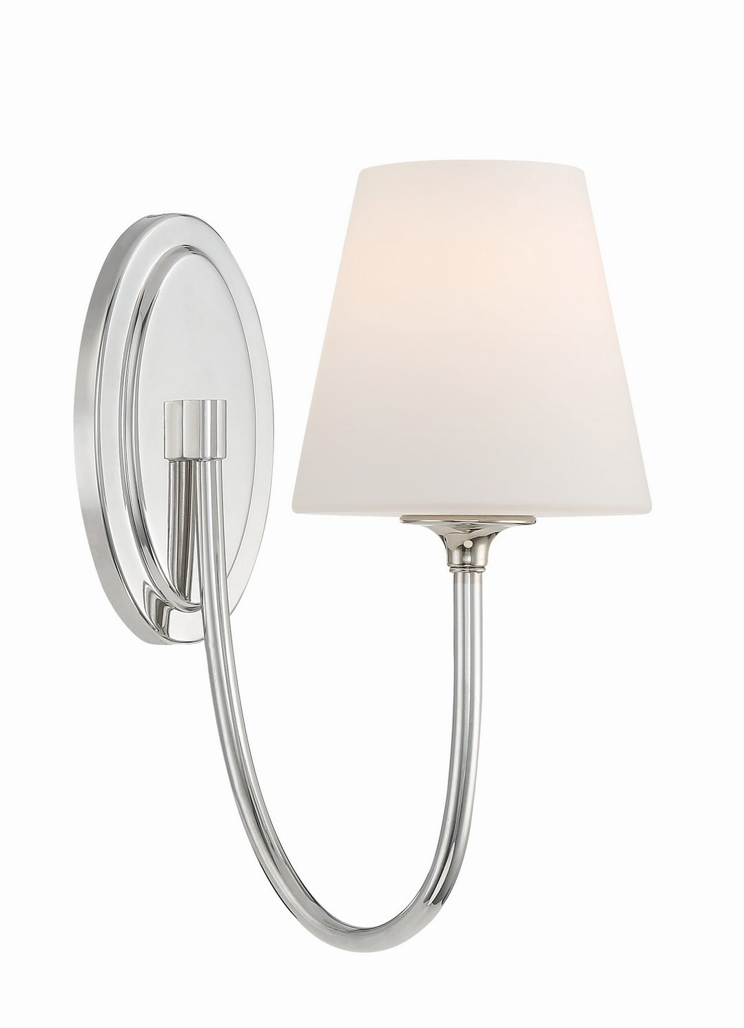 Juno One Light Wall Sconce in Polished Nickel - available from The Lighting Shoppe, trusted by Canadian homeowners