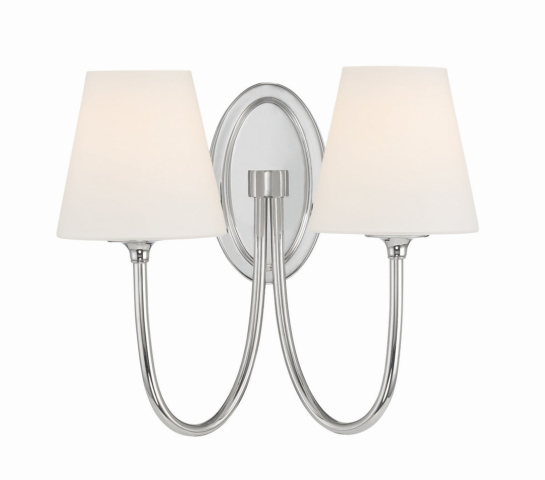 Juno Two Light Wall Sconce in Polished Nickel - available from The Lighting Shoppe, trusted by Canadian homeowners