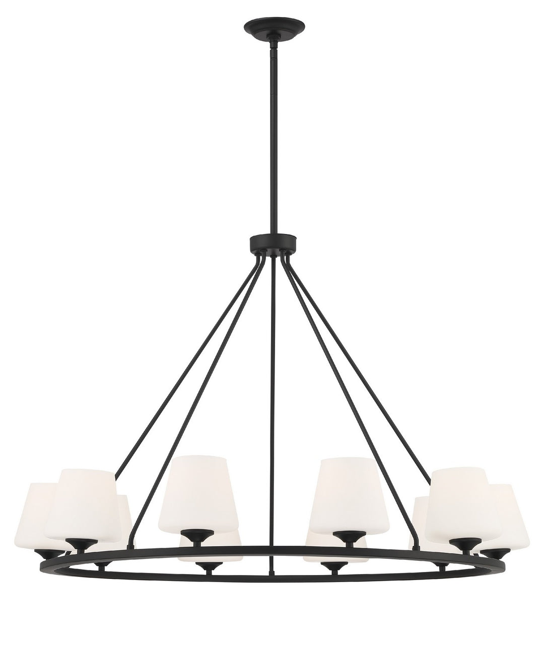 Keenan Ten Light Chandelier in Matte Black - available from The Lighting Shoppe, trusted by Canadian homeowners