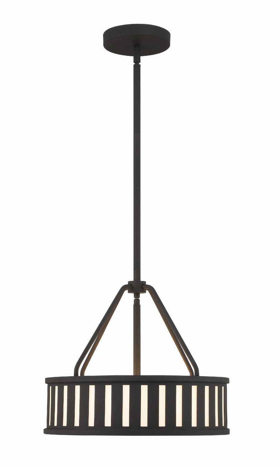 Kendal Three Light Pendant in Black Forged - available from The Lighting Shoppe, trusted by Canadian homeowners