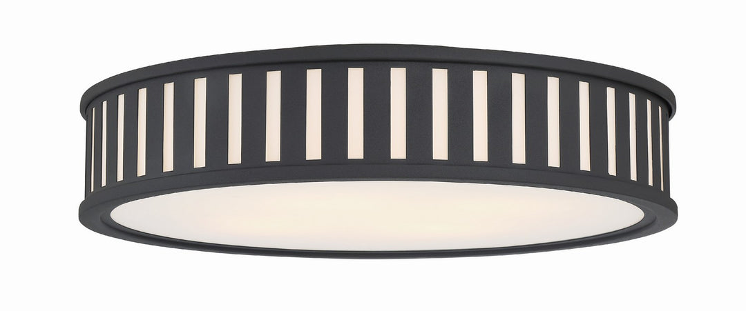 Kendal Four Light Flush Mount in Black Forged - available from The Lighting Shoppe, trusted by Canadian homeowners