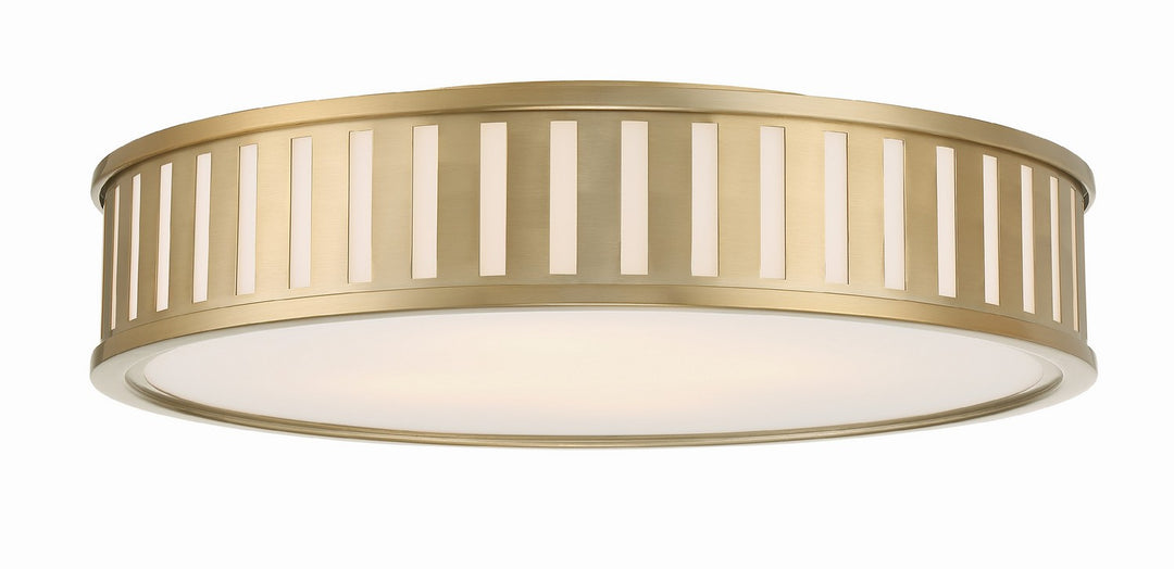 Kendal Four Light Flush Mount in Vibrant Gold - available from The Lighting Shoppe, trusted by Canadian homeowners
