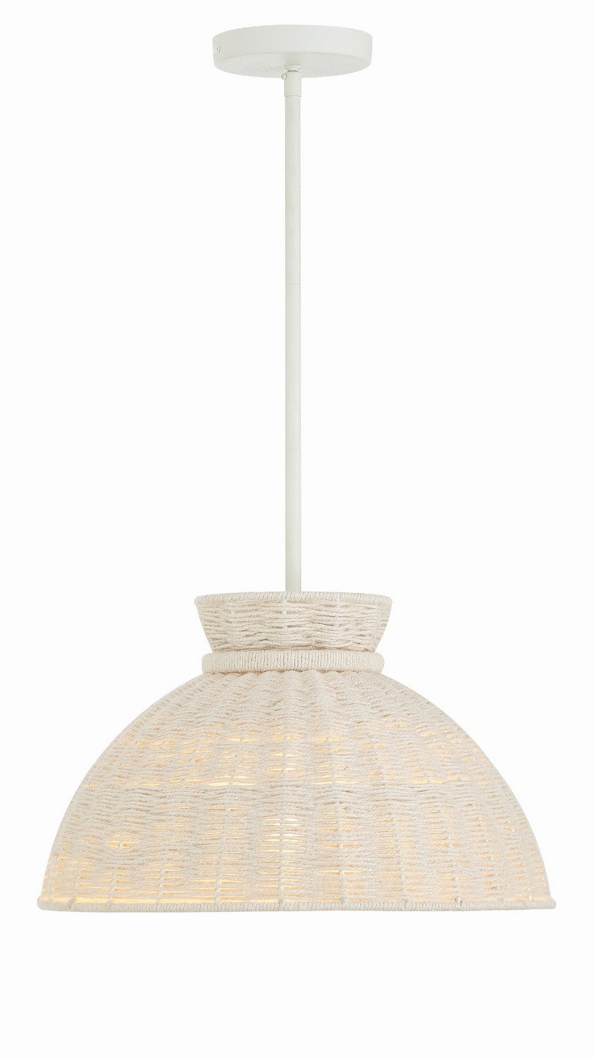 Reese One Light Pendant in Matte White - available from The Lighting Shoppe, trusted by Canadian homeowners