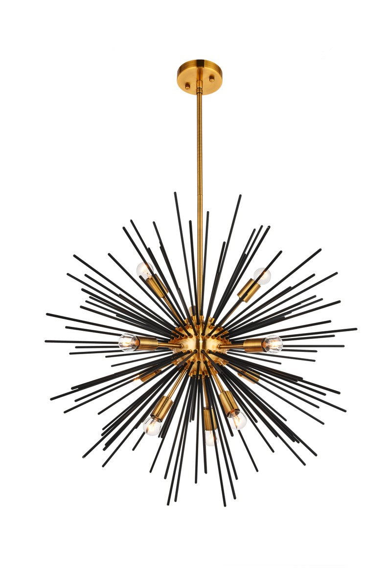 Daegan Ten Light Pendant in Light Antique Brass - available from The Lighting Shoppe, trusted by Canadian homeowners