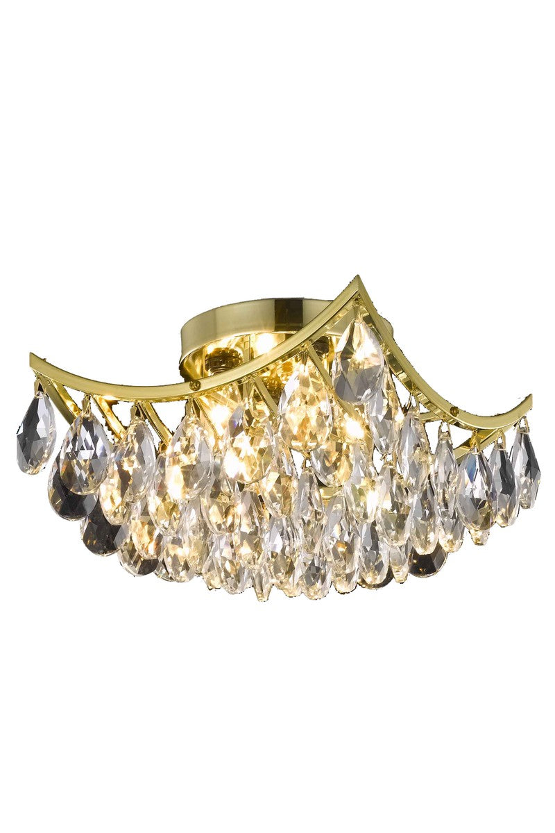 Clara Four Light Flush Mount in Gold - available from The Lighting Shoppe, trusted by Canadian homeowners