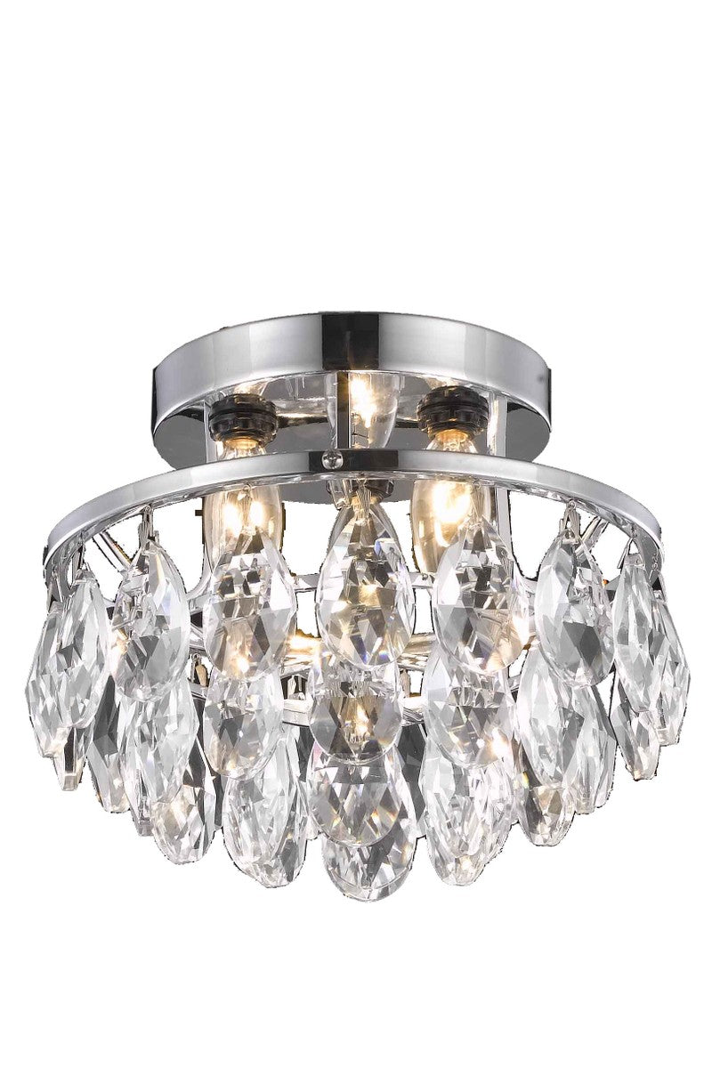 Clara Three Light Flush Mount in Chrome - available from The Lighting Shoppe, trusted by Canadian homeowners