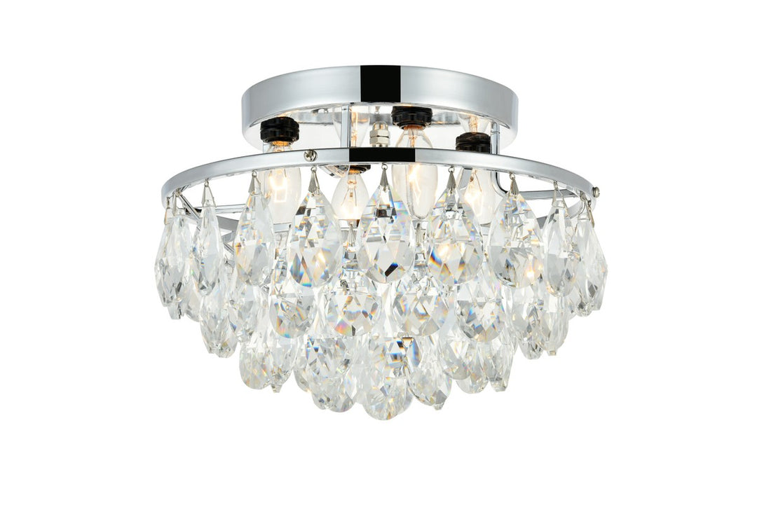 Clara Four Light Flush Mount in Chrome - available from The Lighting Shoppe, trusted by Canadian homeowners