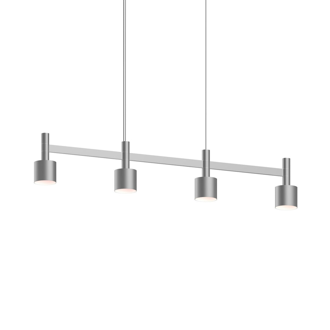 Systema Staccato LED Linear Pendant in Bright Satin Aluminum - available from The Lighting Shoppe, trusted by Canadian homeowners
