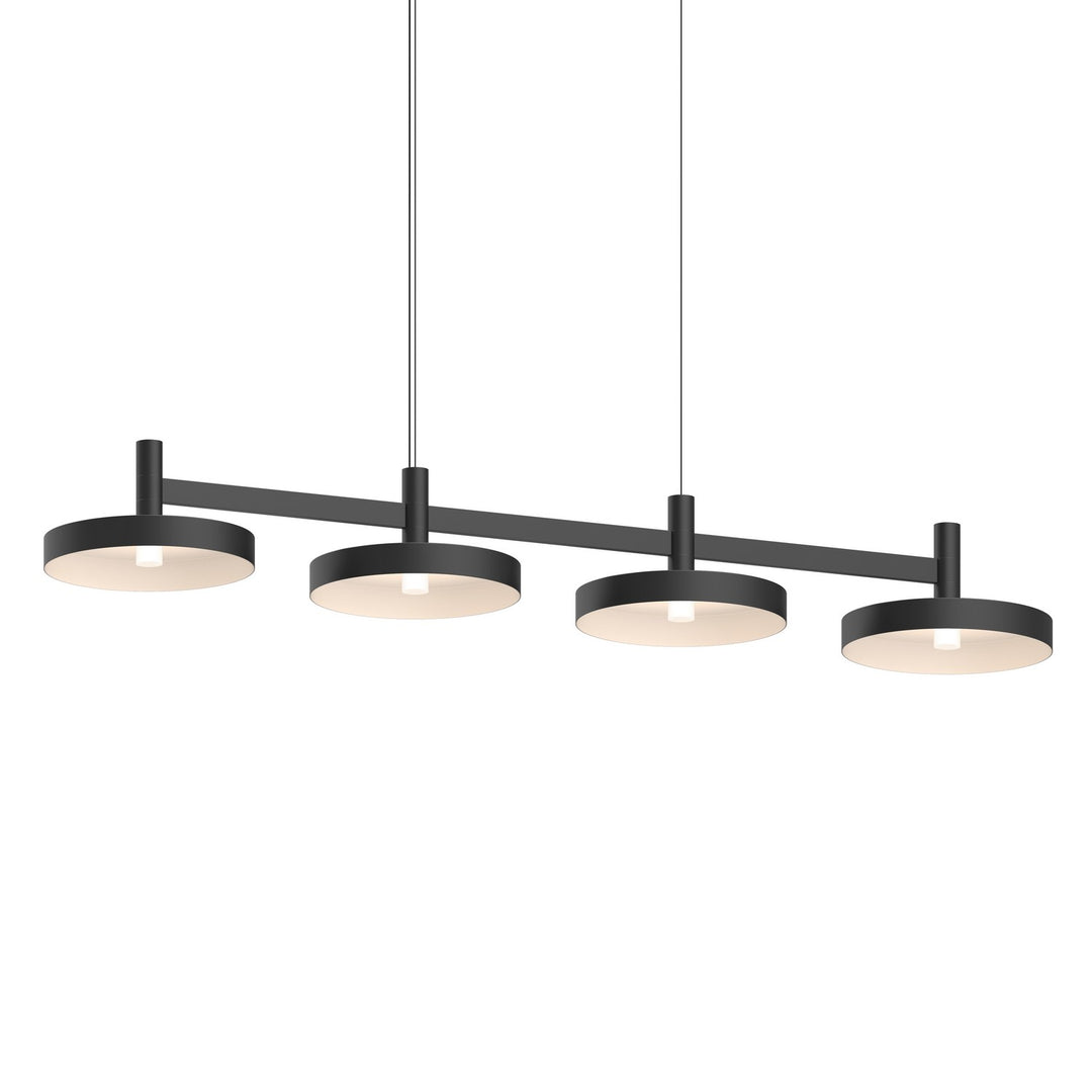 Systema Staccato LED Linear Pendant in Satin Black - available from The Lighting Shoppe, trusted by Canadian homeowners