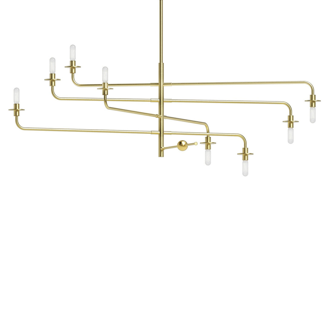 Atelier Eight Light Pendant in Satin Brass - available from The Lighting Shoppe, trusted by Canadian homeowners
