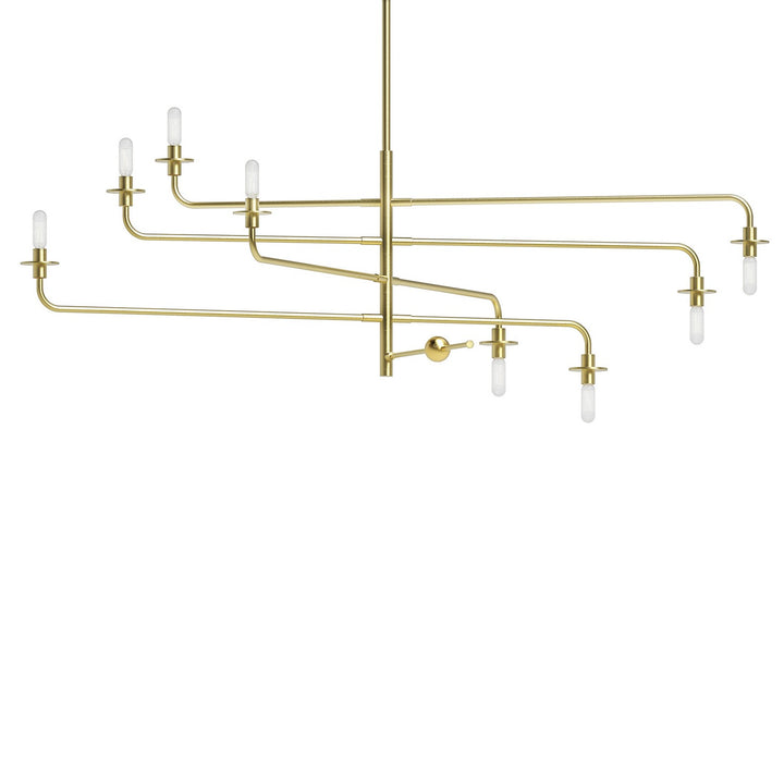 Atelier Eight Light Pendant in Satin Brass - available from The Lighting Shoppe, trusted by Canadian homeowners