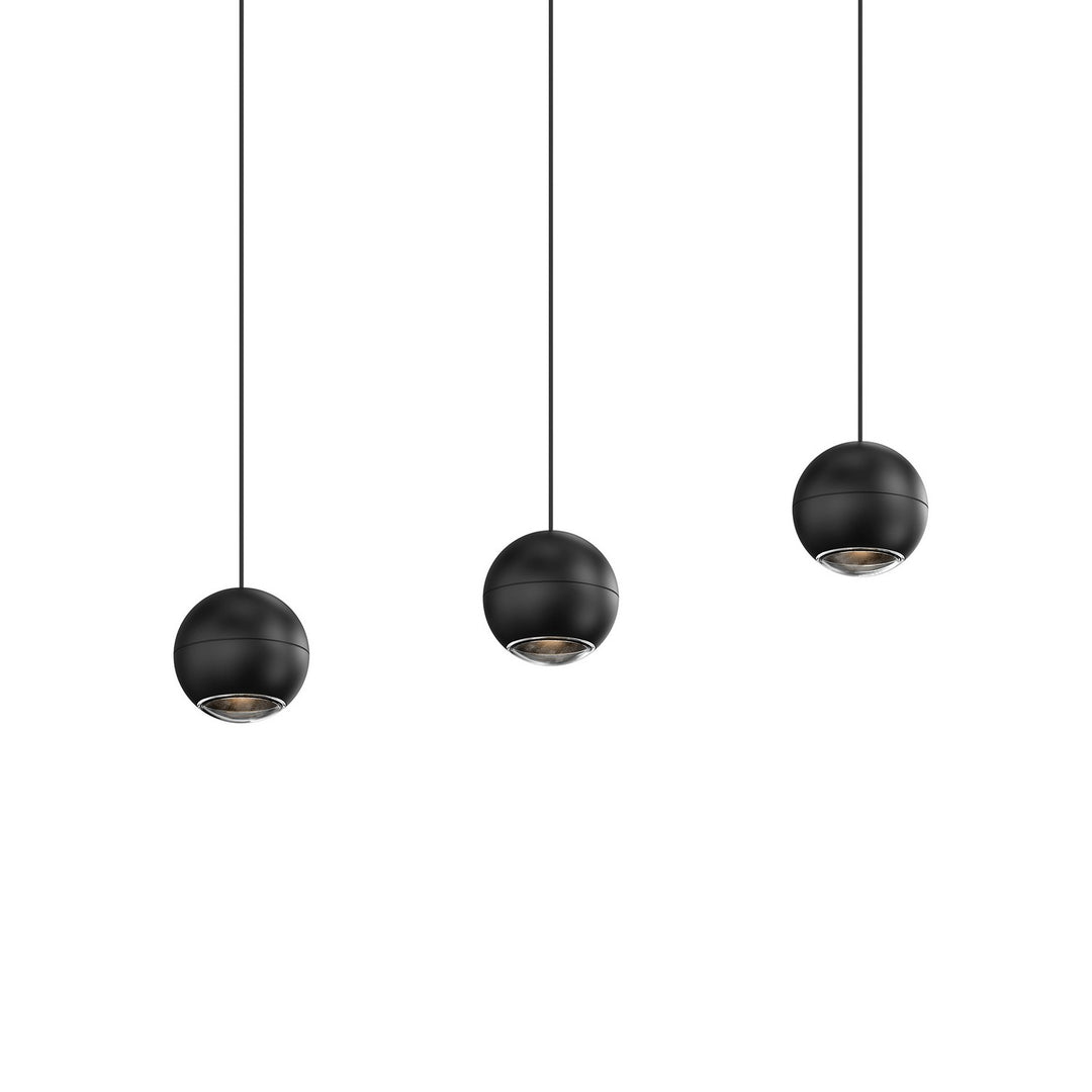 Hemisphere LED Linear Pendant in Textured Black - available from The Lighting Shoppe, trusted by Canadian homeowners