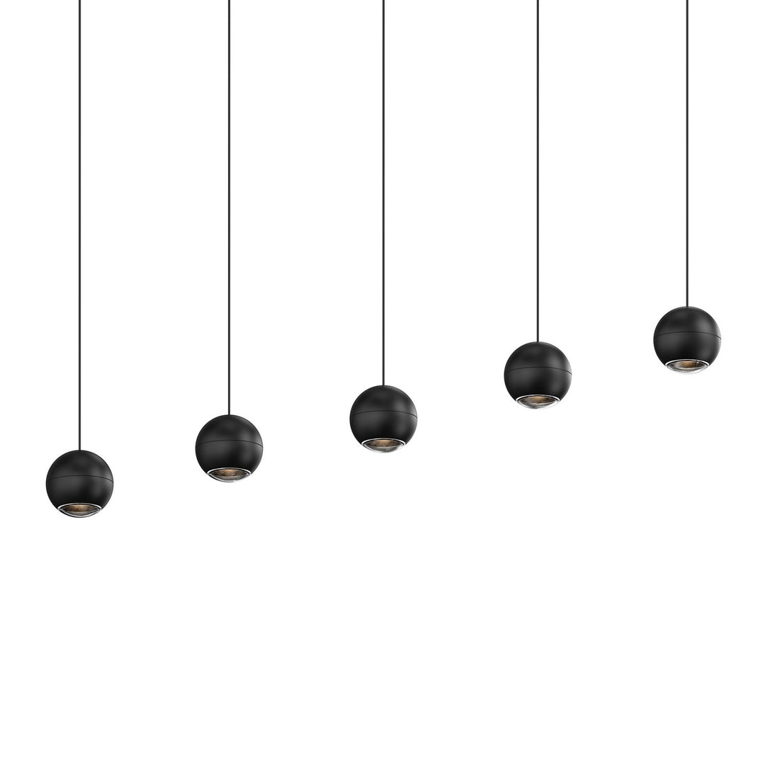 Hemisphere LED Linear Pendant in Textured Black - available from The Lighting Shoppe, trusted by Canadian homeowners