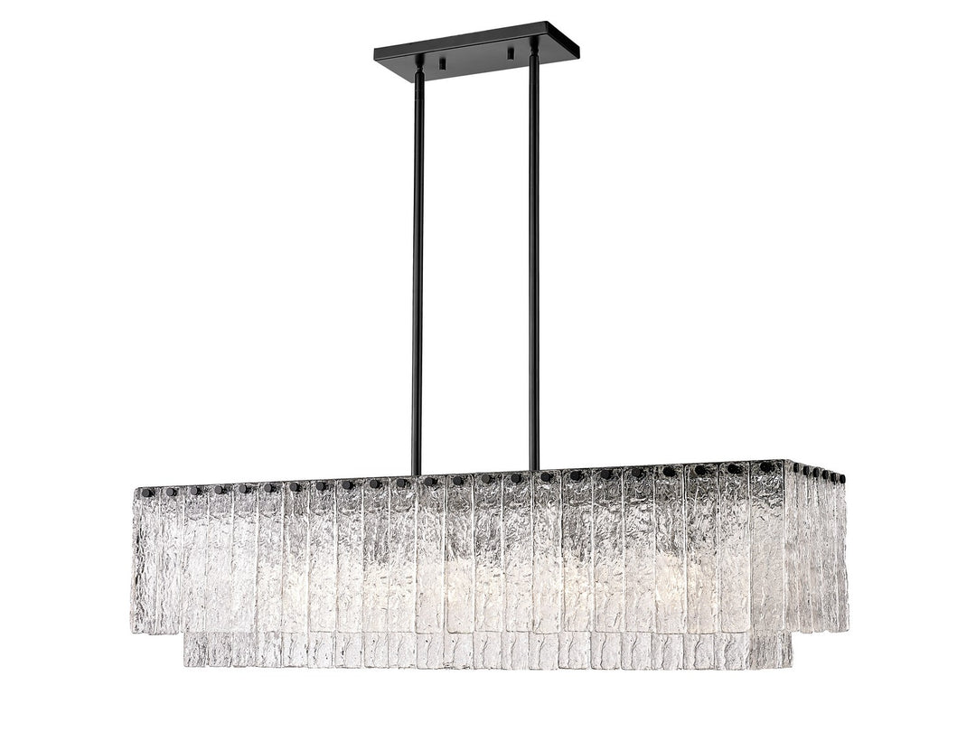 Z-Lite Canada - 1943-42L-MB - Five Light Linear Chandelier - Glacier - Matte Black