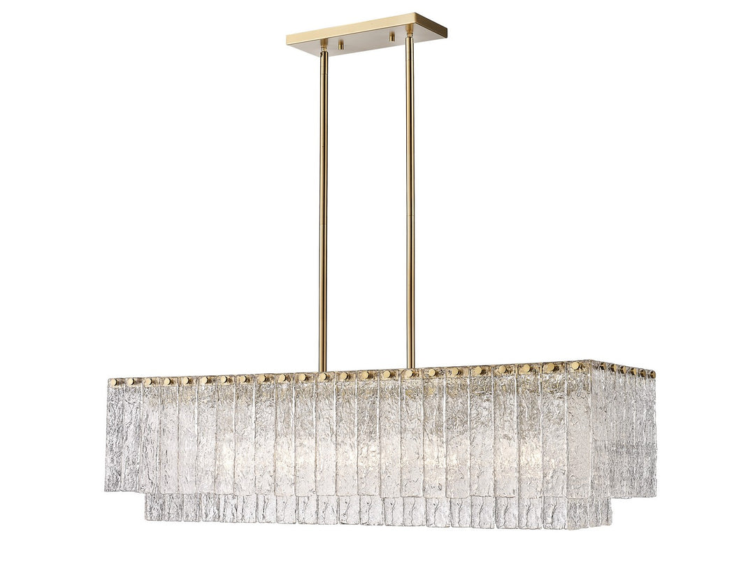 Z-Lite Canada - 1943-42L-MGLD - Five Light Linear Chandelier - Glacier - Modern Gold