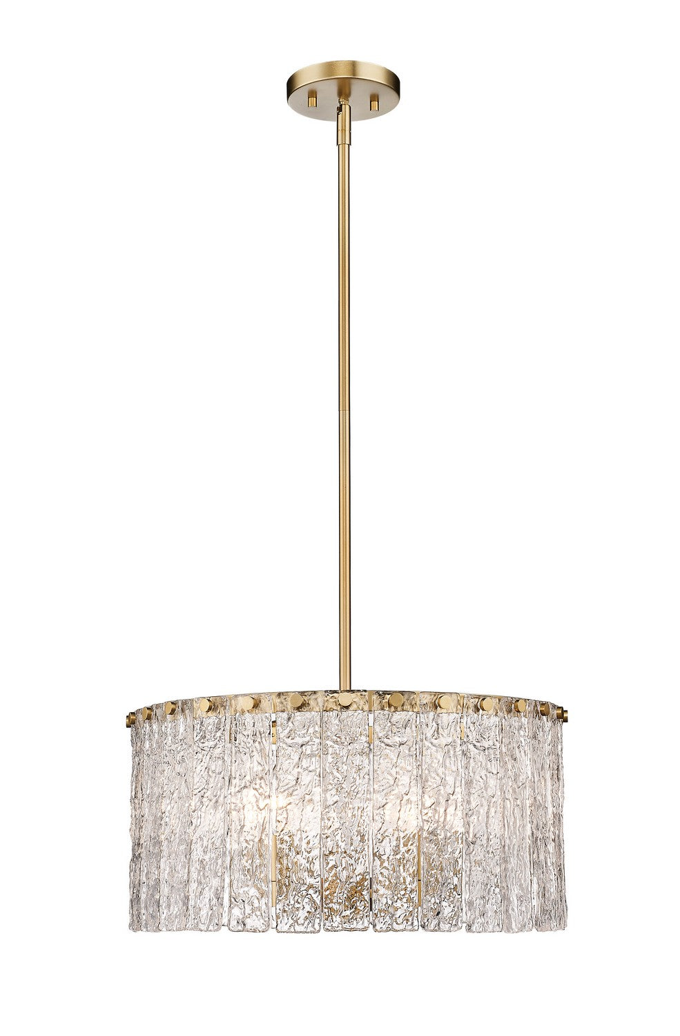 Glacier Five Light Pendant in Modern Gold - available from The Lighting Shoppe, trusted by Canadian homeowners