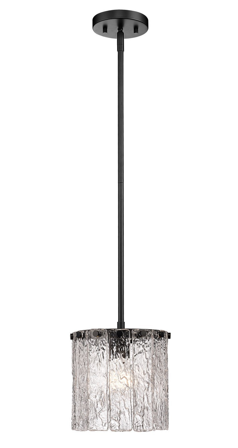 Glacier One Light Pendant in Matte Black - available from The Lighting Shoppe, trusted by Canadian homeowners