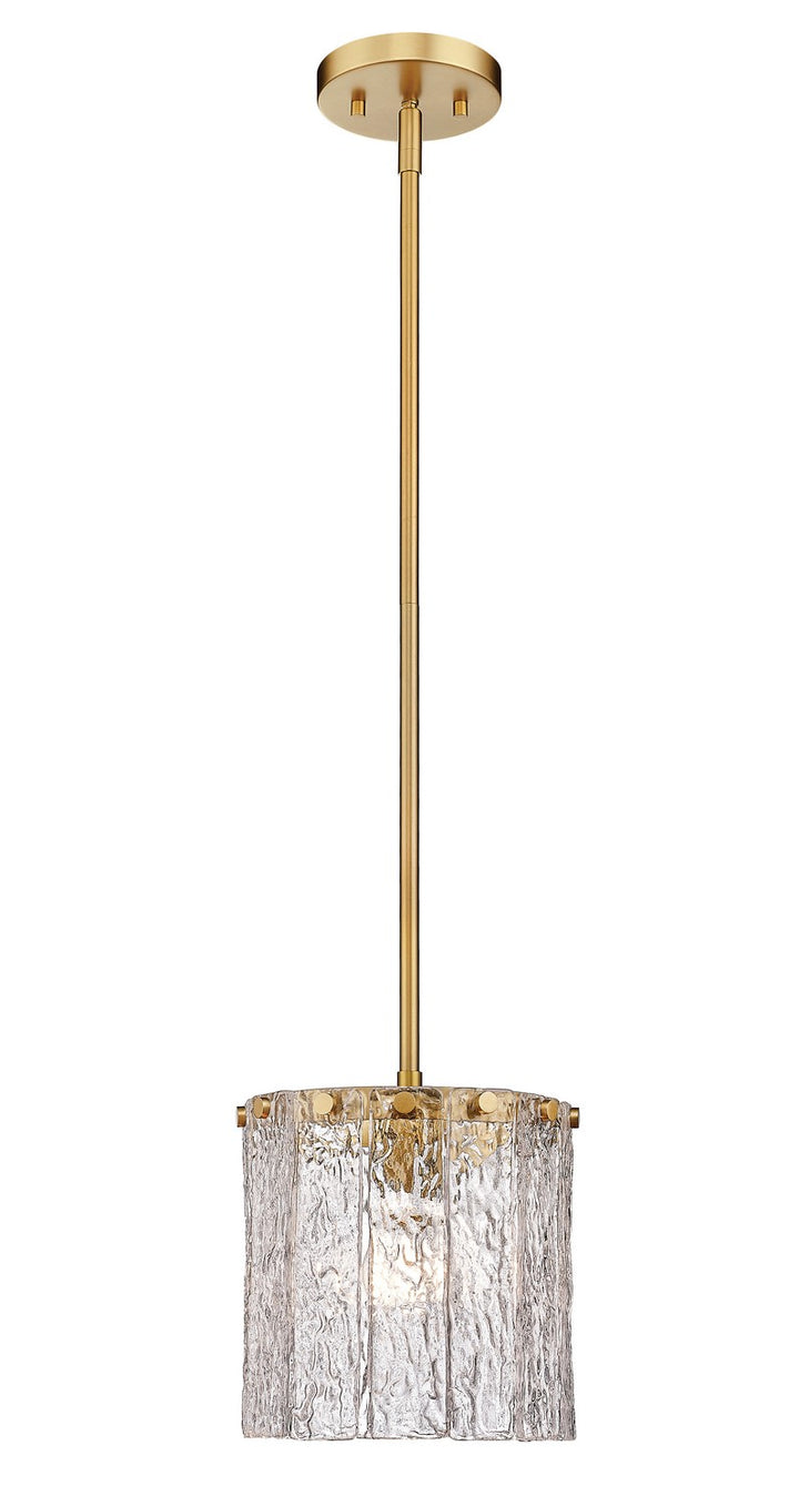 Glacier One Light Pendant in Modern Gold - available from The Lighting Shoppe, trusted by Canadian homeowners