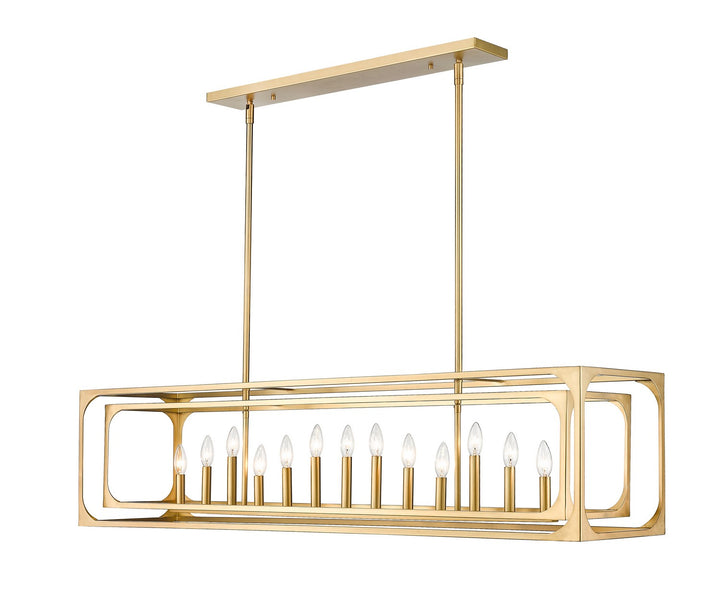 Z-Lite Canada - 3038-13L-RB - 13 Light Linear Chandelier - Easton - Rubbed Brass