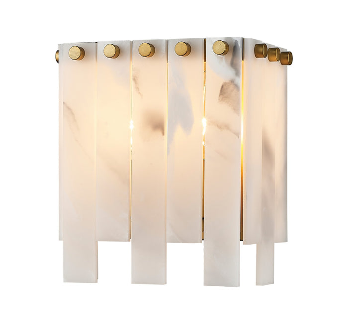 Viviana Two Light Wall Sconce in Rubbed Brass - available from The Lighting Shoppe, trusted by Canadian homeowners
