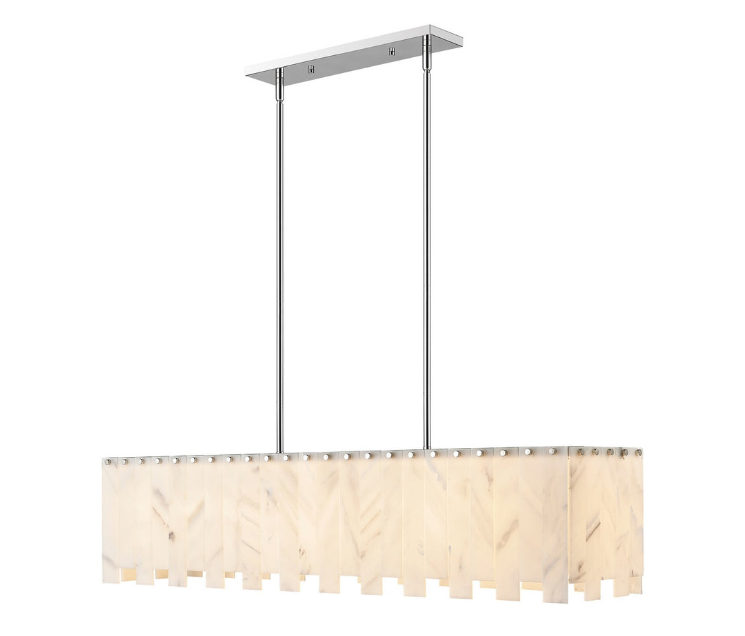 Viviana Seven Light Linear Chandelier in Polished Nickel - available from The Lighting Shoppe, trusted by Canadian homeowners