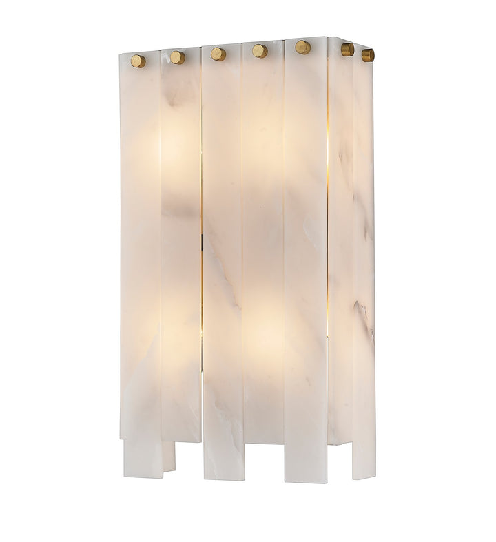 Viviana Four Light Wall Sconce in Rubbed Brass - available from The Lighting Shoppe, trusted by Canadian homeowners