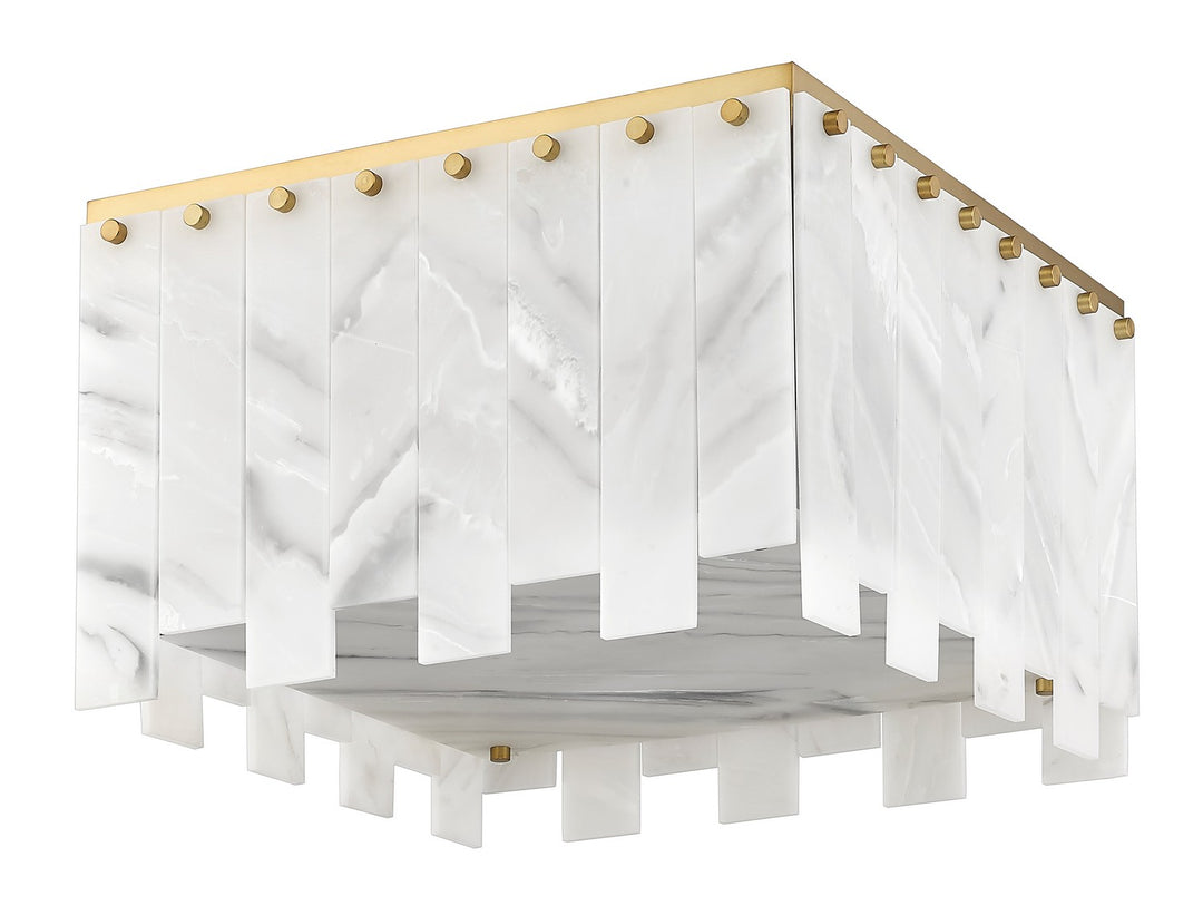 Z-Lite Canada - 345F17-RB - Six Light Flush Mount - Viviana - Rubbed Brass