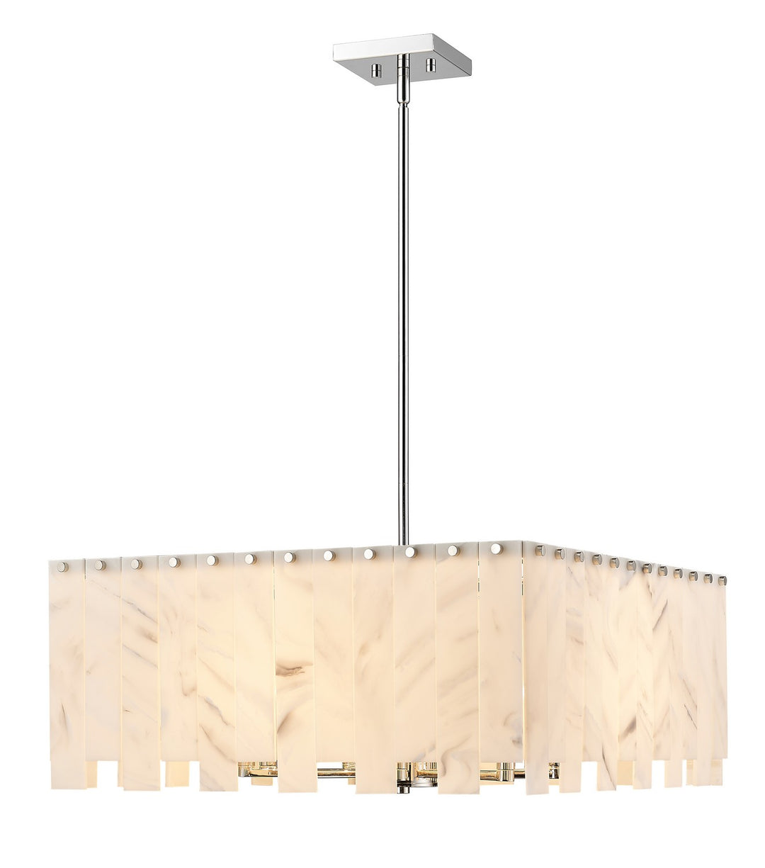 Viviana Eight Light Chandelier in Polished Nickel - available from The Lighting Shoppe, trusted by Canadian homeowners