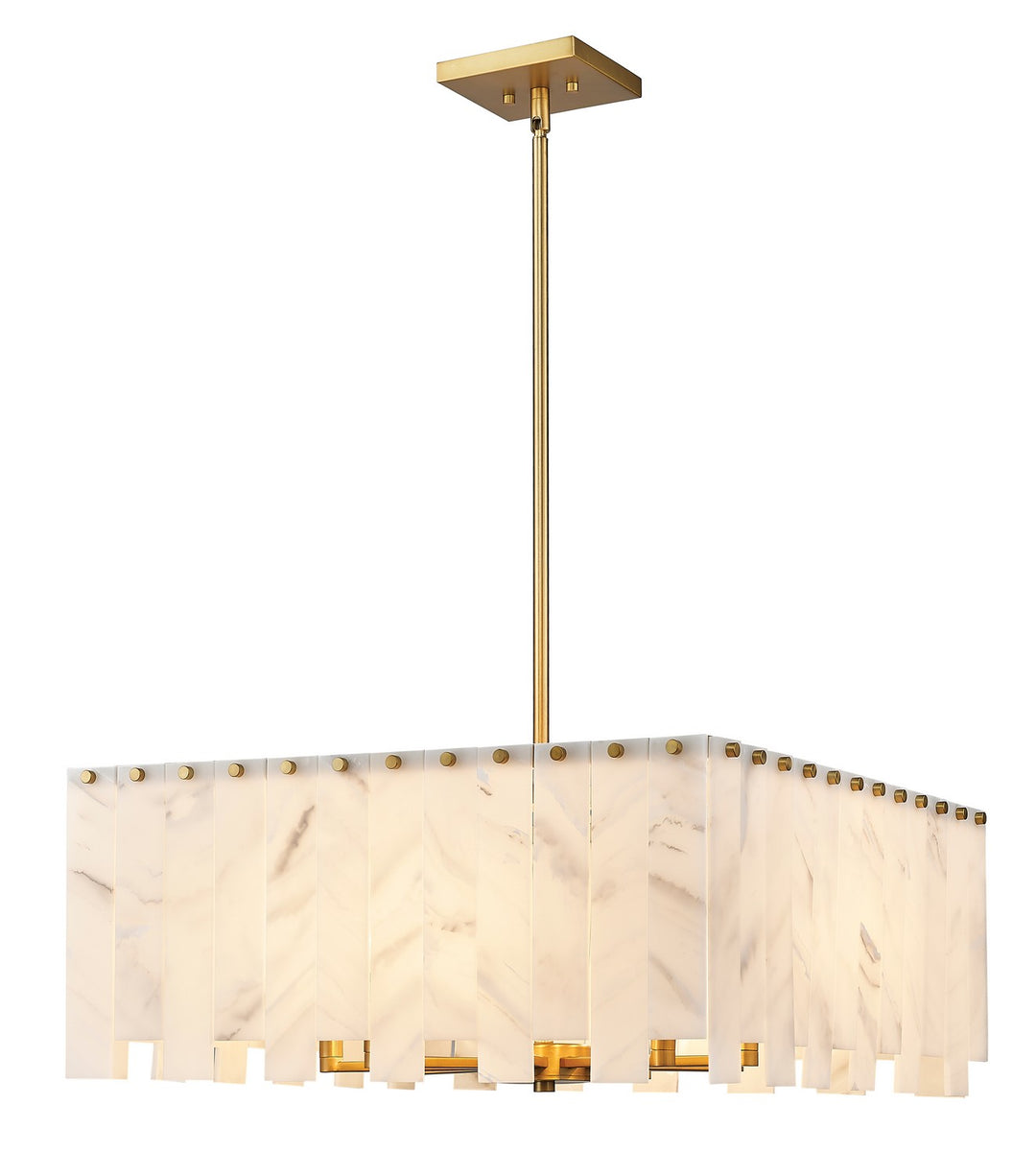 Viviana Eight Light Chandelier in Rubbed Brass - available from The Lighting Shoppe, trusted by Canadian homeowners