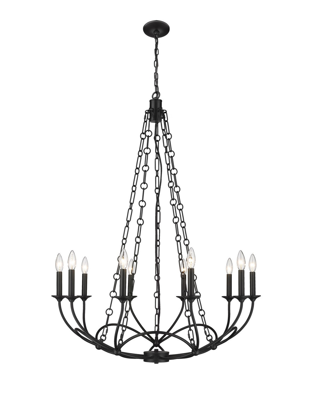 Z-Lite Canada - 3500-10MB - Ten Light Chandelier - Arabella - Matte Black
