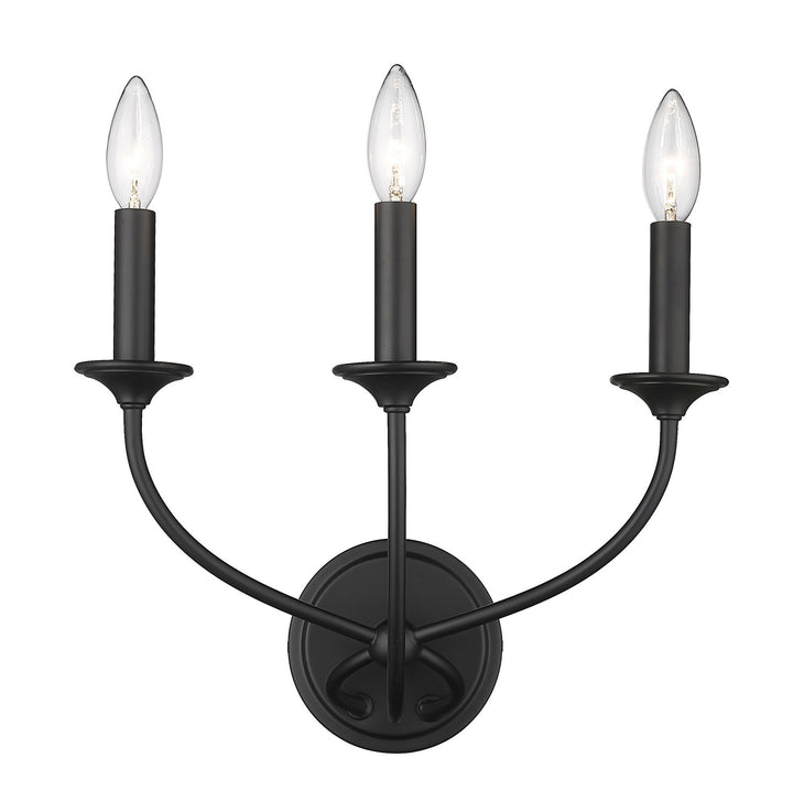 Arabella Three Light Wall Sconce in Matte Black - available from The Lighting Shoppe, trusted by Canadian homeowners