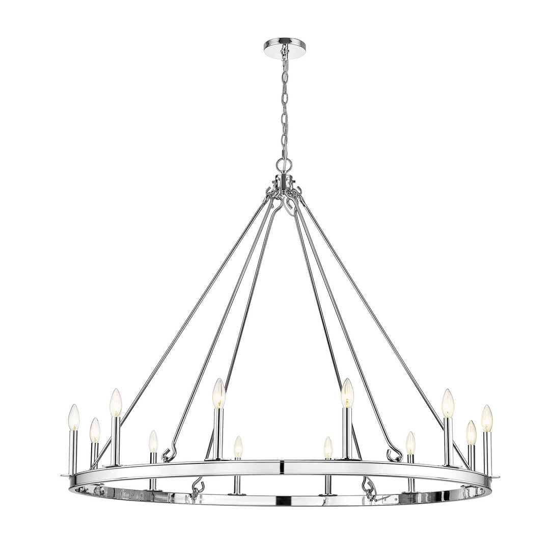Barclay 12 Light Chandelier in Polished Nickel - available from The Lighting Shoppe, trusted by Canadian homeowners