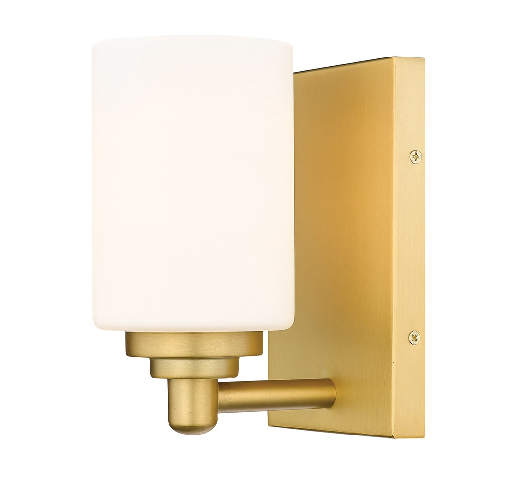 Soledad One Light Wall Sconce in Brushed Gold - available from The Lighting Shoppe, trusted by Canadian homeowners