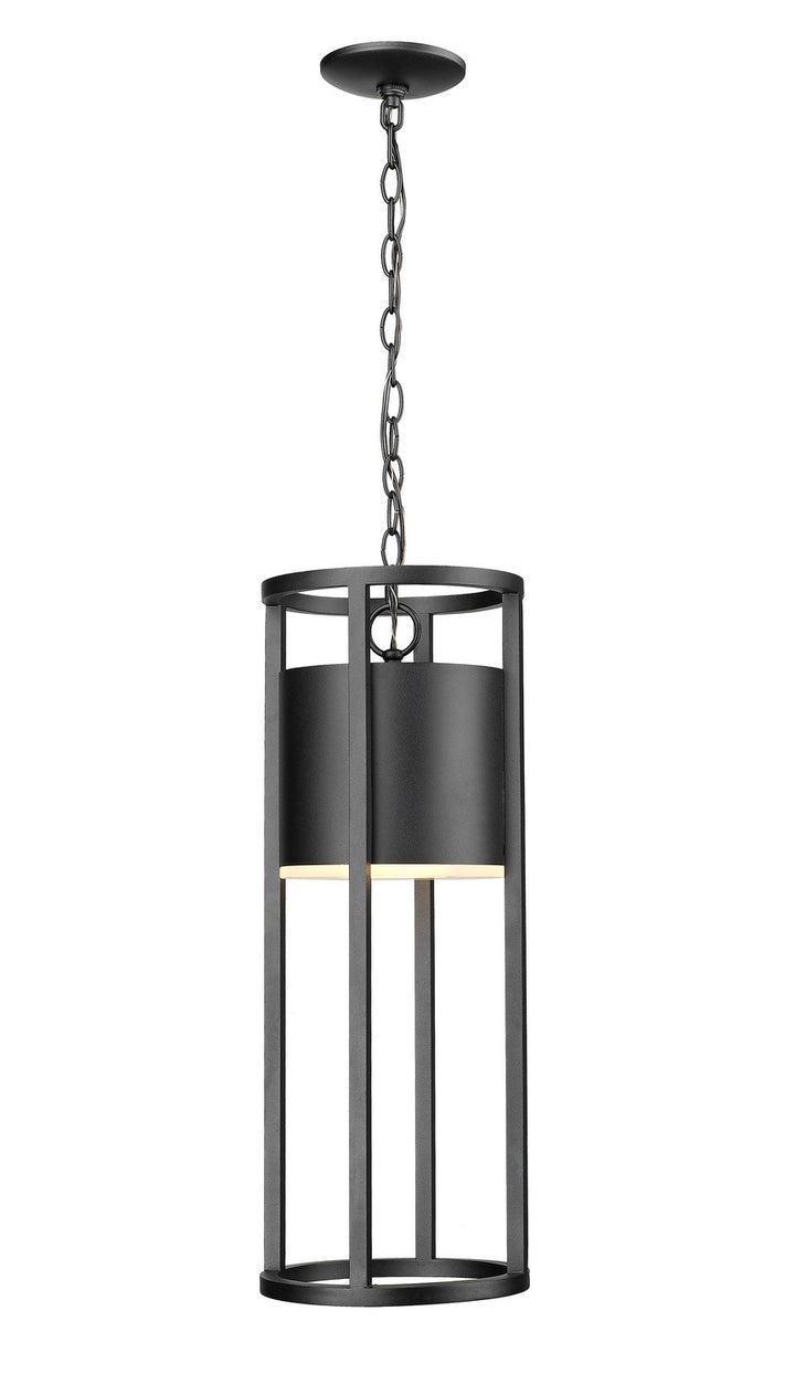 Luca LED Outdoor Chain Mount Ceiling Fixture in Black - available from The Lighting Shoppe, trusted by Canadian homeowners