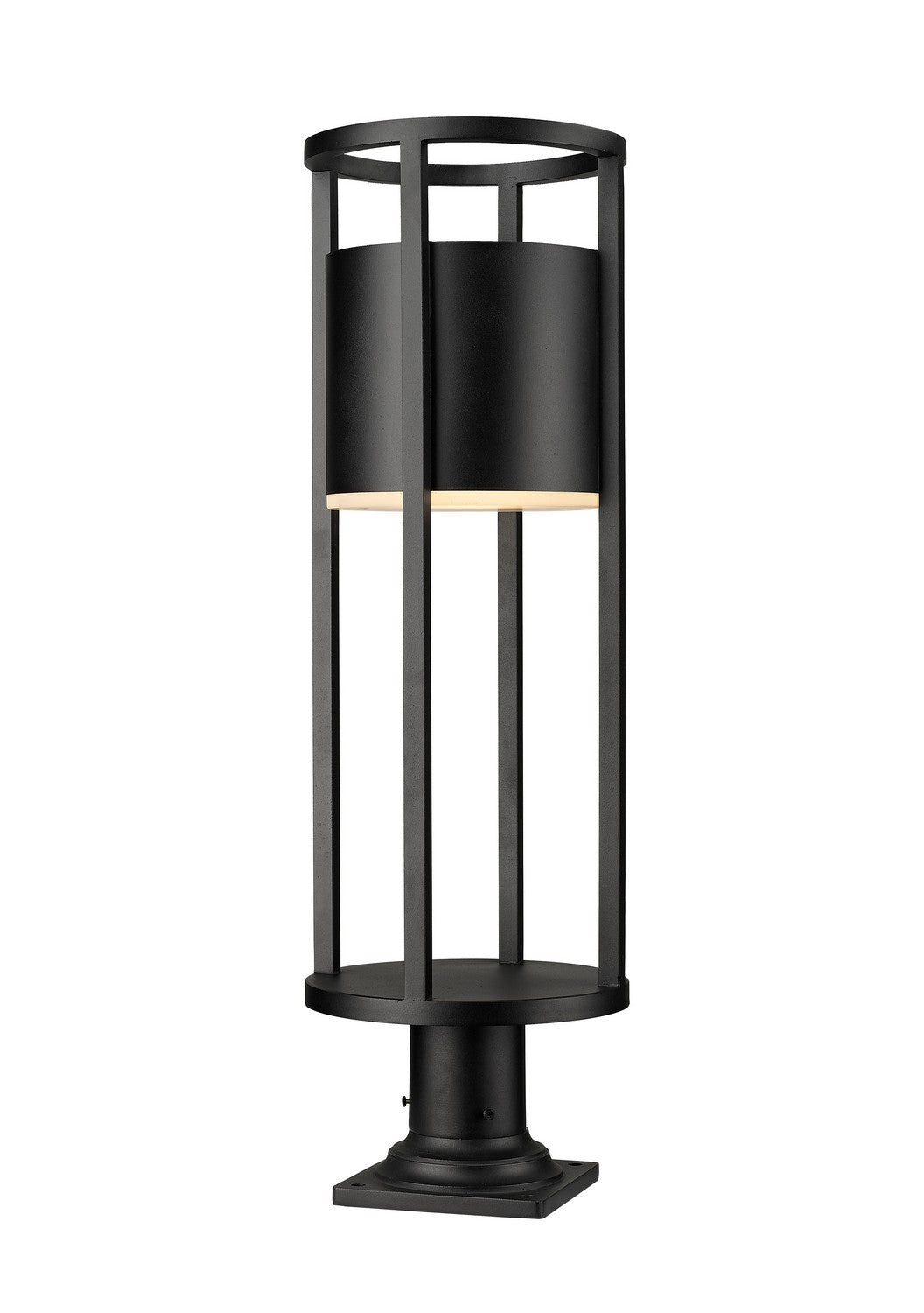 Luca LED Outdoor Pier Mounted Fixture in Black - available from The Lighting Shoppe, trusted by Canadian homeowners
