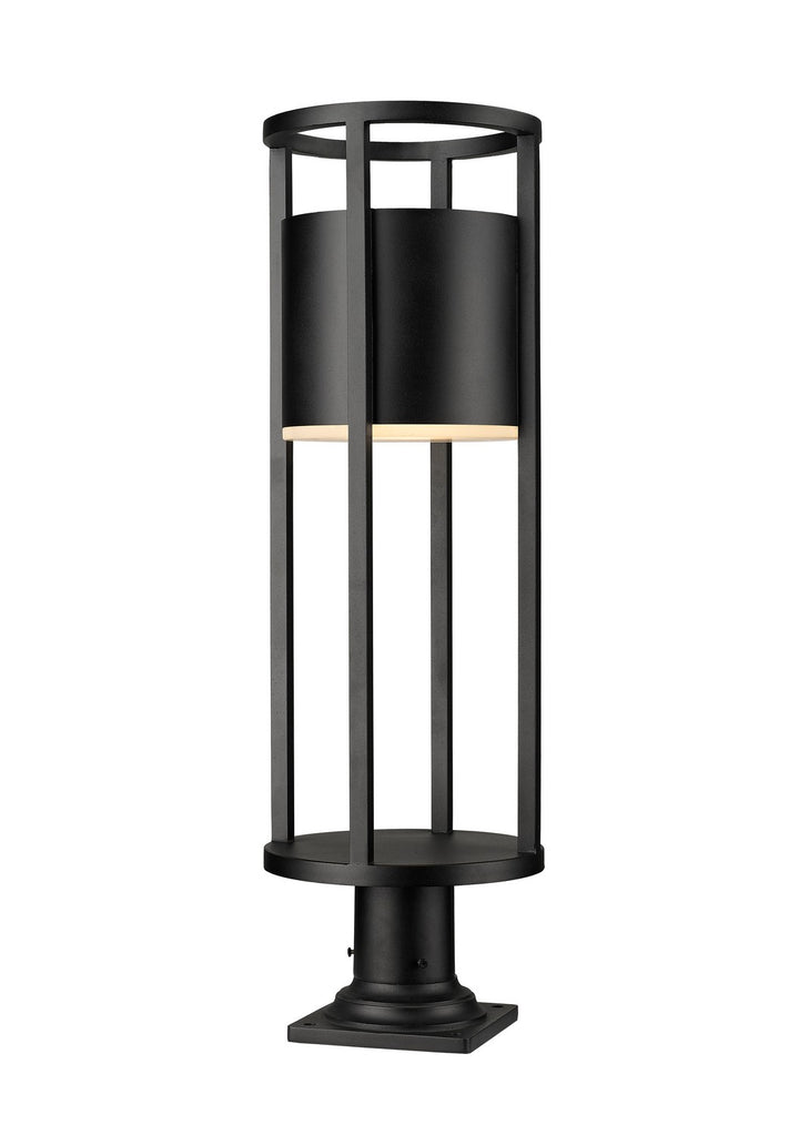 Luca LED Outdoor Pier Mounted Fixture in Black - available from The Lighting Shoppe, trusted by Canadian homeowners