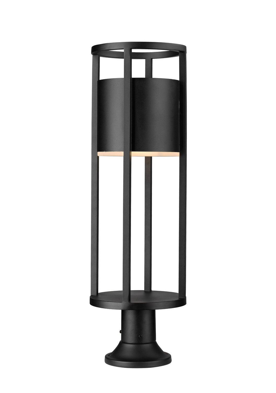 Luca LED Outdoor Pier Mounted Fixture in Black - available from The Lighting Shoppe, trusted by Canadian homeowners