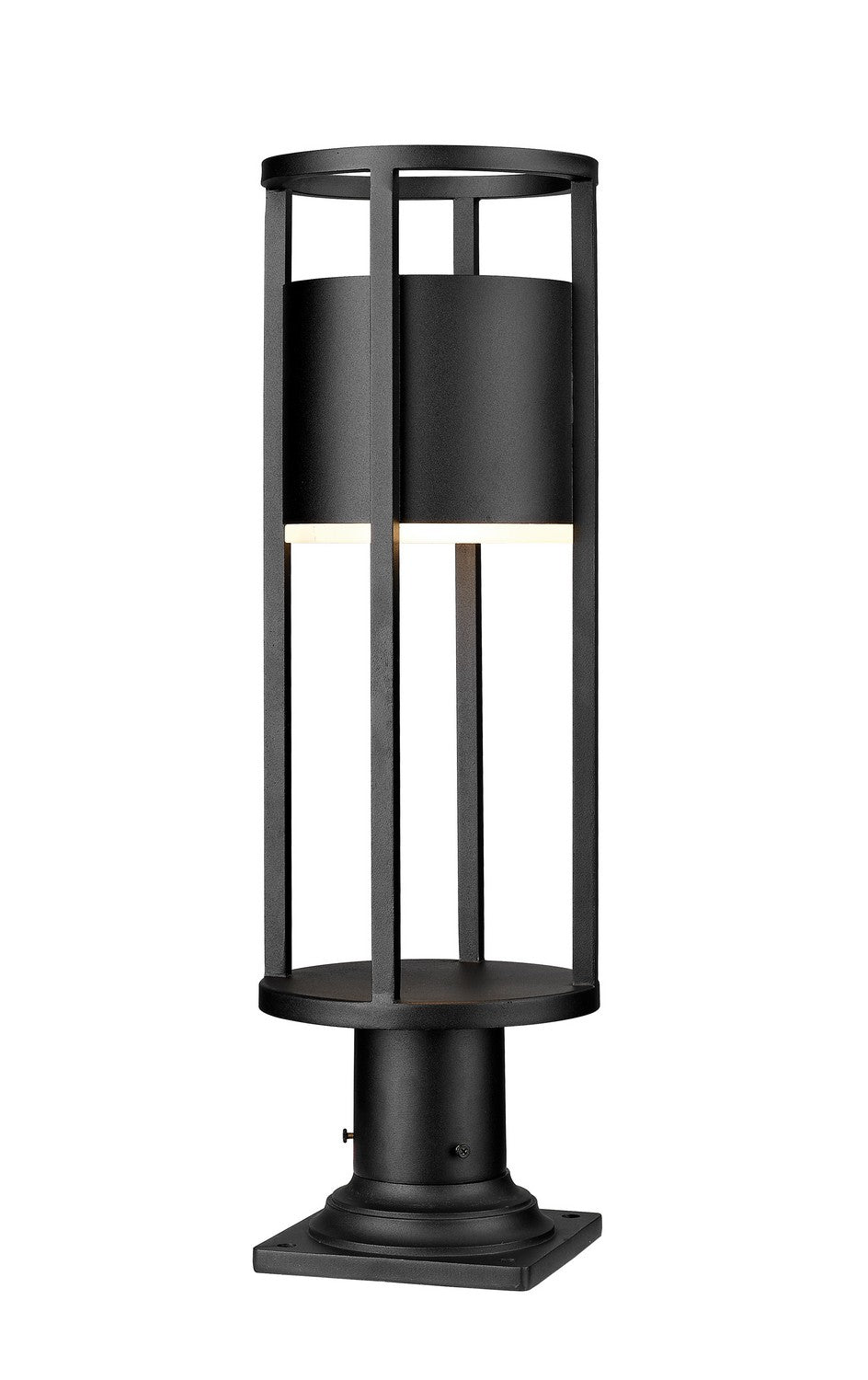 Luca LED Outdoor Pier Mounted Fixture in Black - available from The Lighting Shoppe, trusted by Canadian homeowners