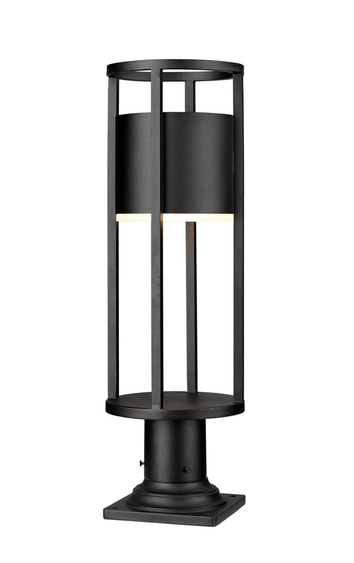Luca LED Outdoor Pier Mounted Fixture in Black - available from The Lighting Shoppe, trusted by Canadian homeowners