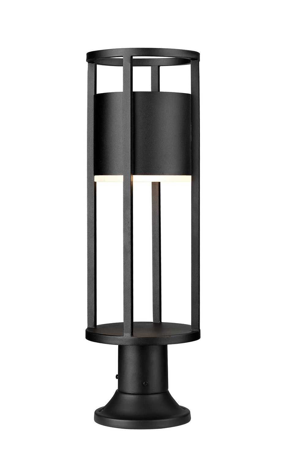 Luca LED Outdoor Pier Mounted Fixture in Black - available from The Lighting Shoppe, trusted by Canadian homeowners